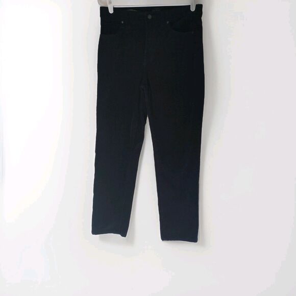 Talbots black Straight Leg Black Corduroy Pants Size 8 - Picture 1 of 8